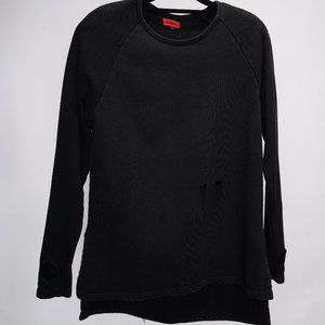 Killion Distressed Elongated Long Sleeve Sweater